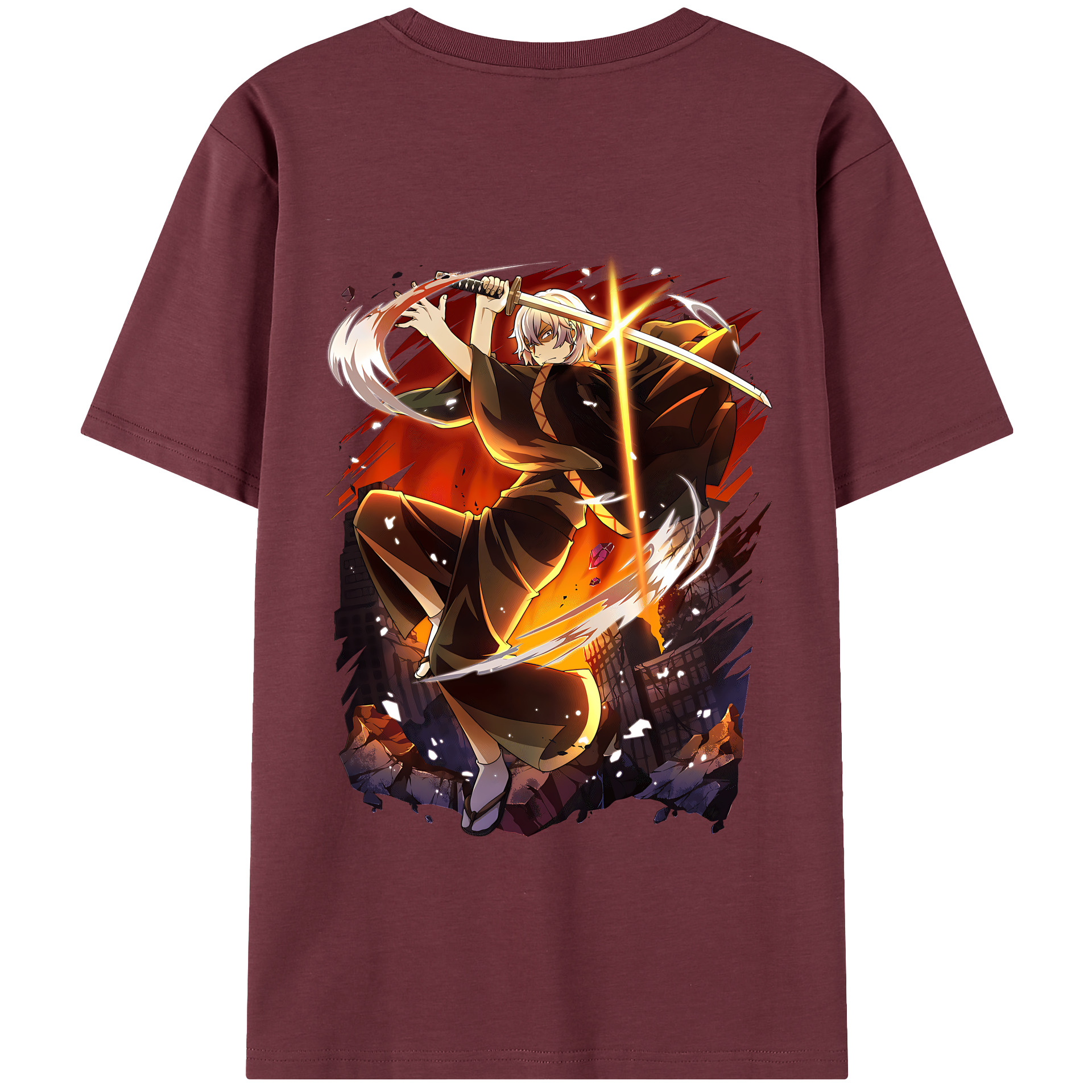 （画像用） 文豪ストレイドッグス Bungo Stray Dogs 綿100％半袖Tシャツ（背面プリント）